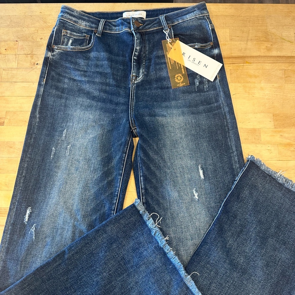 Risen size 15/32 wide leg jeans NWT